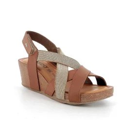 Zeppe|Igi&Co Sandali Con Zeppa In Pelle Da Donna Cognac