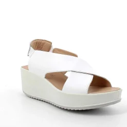 Zeppe|Igi&Co Sandali Con Zeppa In Pelle Da Donna Bianco