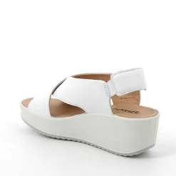 Zeppe|Igi&Co Sandali Con Zeppa In Pelle Da Donna Bianco