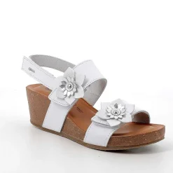 Zeppe|Igi&Co Sandali Con Zeppa In Pelle Da Donna Bianco