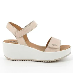 Zeppe|Igi&Co Sandali Con Zeppa In Pelle Da Donna Panna