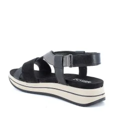 Zeppe|Igi&Co Sandali Con Zeppa In Pelle Da Donna Nero