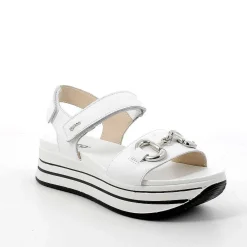 Zeppe|Igi&Co Sandali Con Zeppa In Pelle Da Donna Bianco