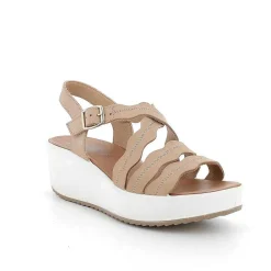 Zeppe|Igi&Co Sandali Con Zeppa In Pelle Da Donna Beige