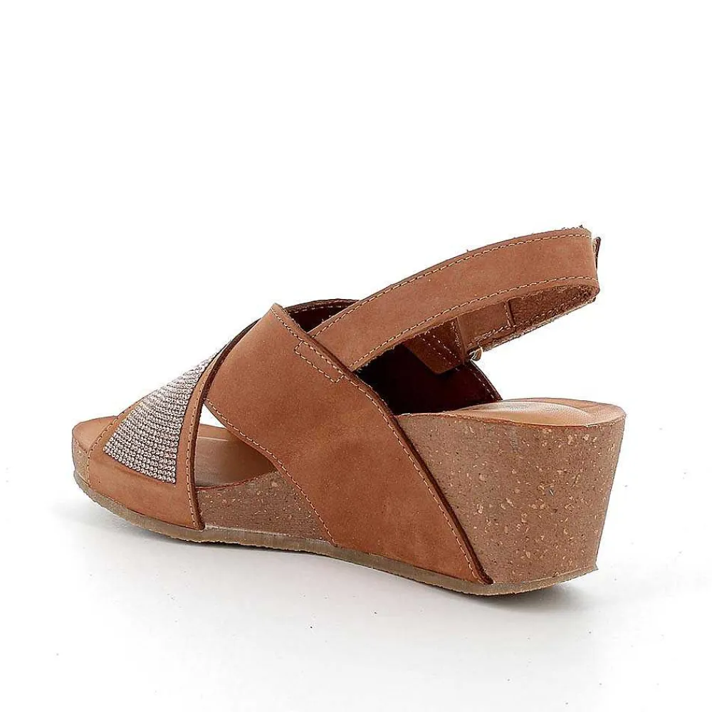 Zeppe|Igi&Co Sandali Con Zeppa In Pelle Da Donna Brandy