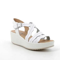 Zeppe|Igi&Co Sandali Con Zeppa In Pelle Da Donna Bianco