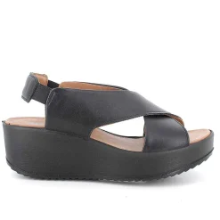 Zeppe|Igi&Co Sandali Con Zeppa In Pelle Da Donna Nero