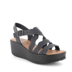 Zeppe|Igi&Co Sandali Con Zeppa In Pelle Da Donna Nero