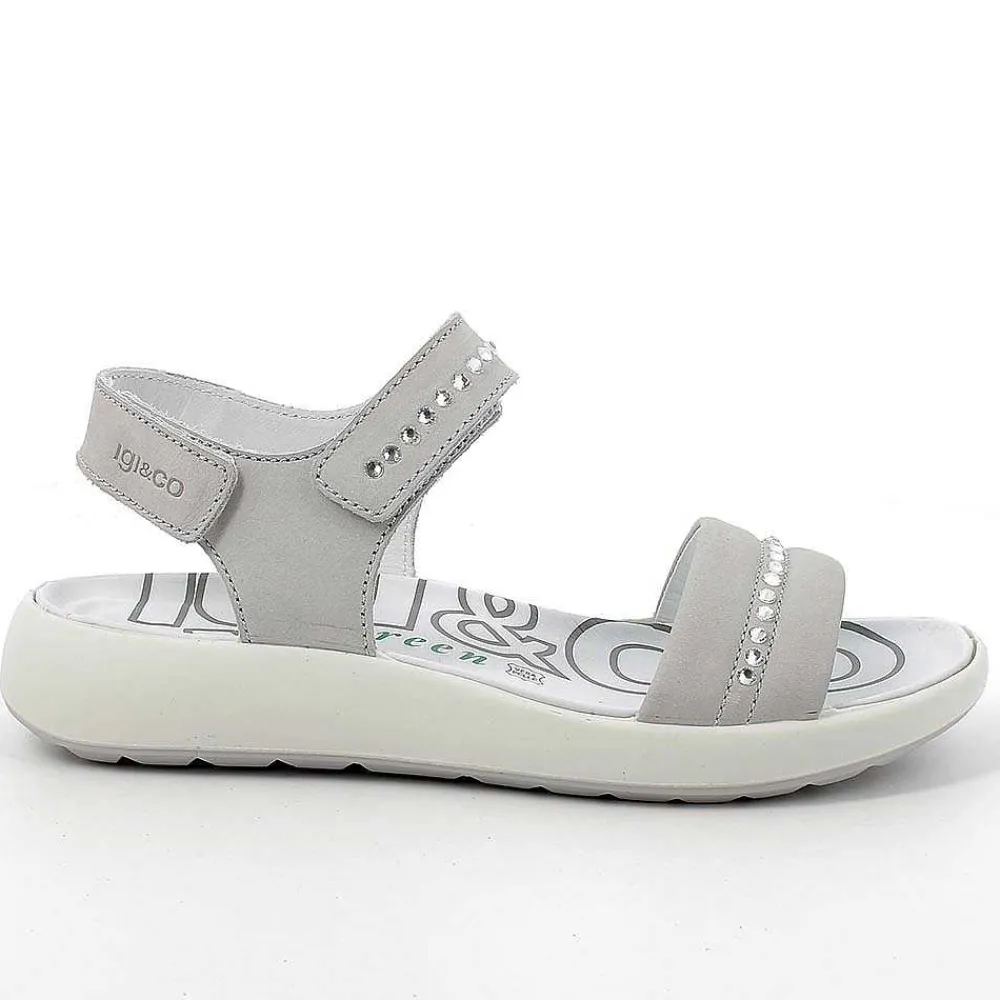 Scarpe Ecosostenibili|Igi&Co Sandali In Pelle Da Donna Perla