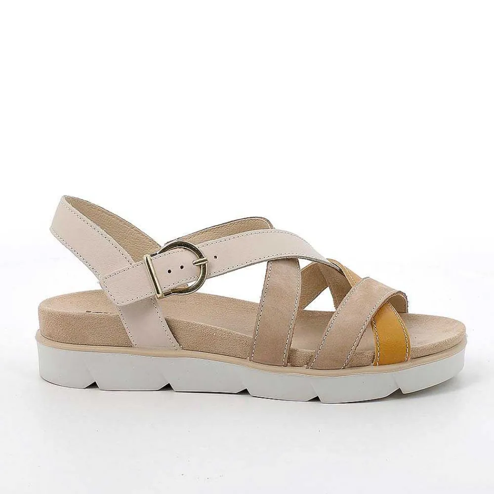 Sandali E Infradito|Igi&Co Sandali In Pelle Da Donna Ecru-Beige
