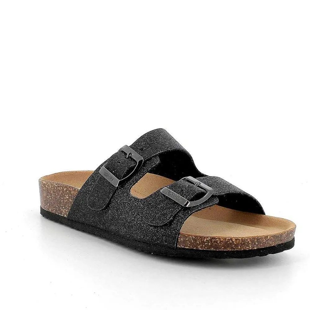 Sandali E Infradito|Igi&Co Sandali In Pelle Da Donna Nero Glitter