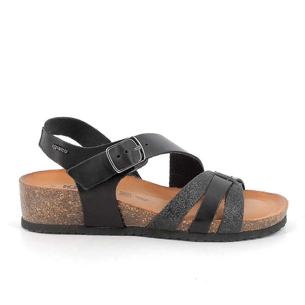 Sandali E Infradito|Igi&Co Sandali In Pelle Da Donna Nero