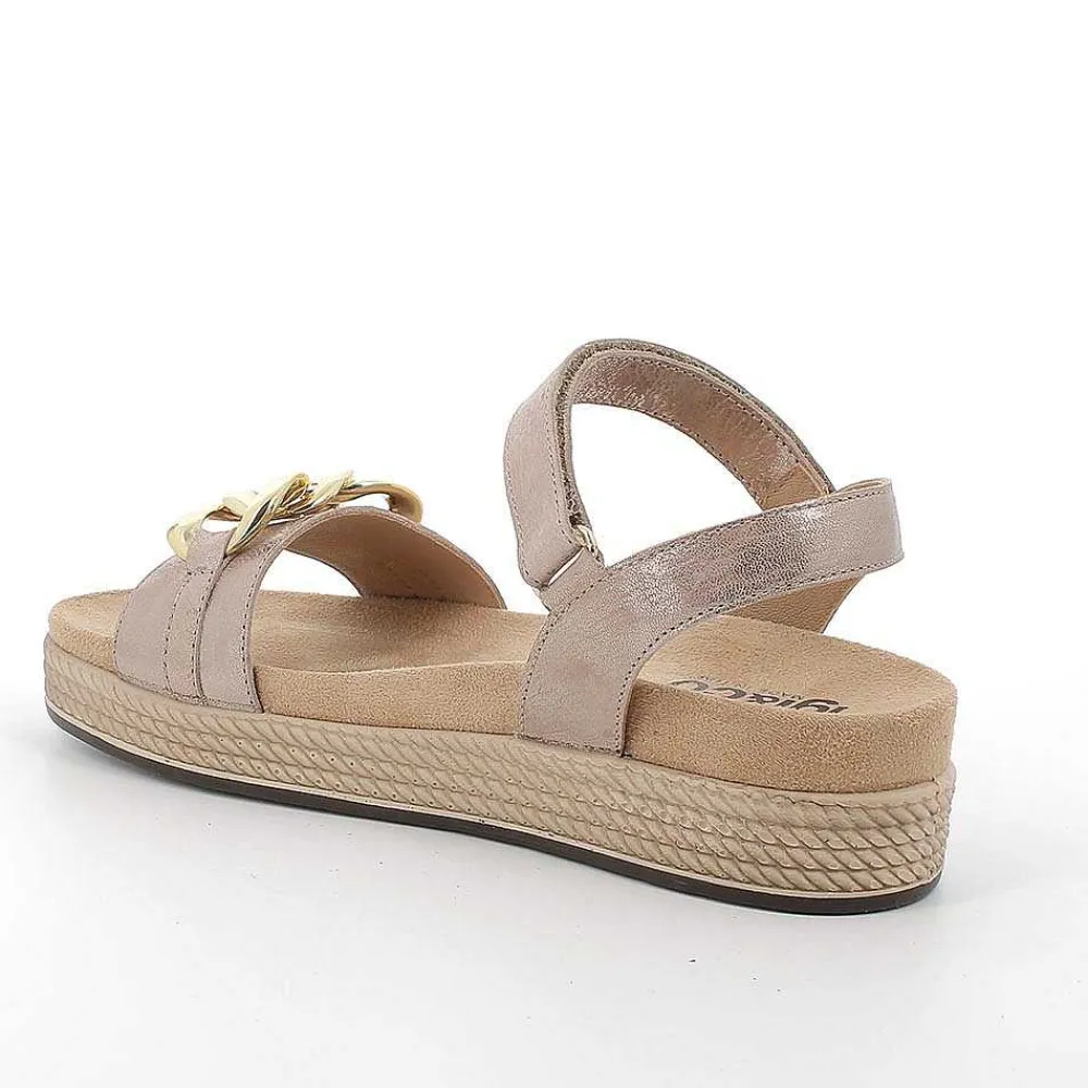 Sandali E Infradito|Igi&Co Sandali In Pelle Da Donna Caramel Laminato