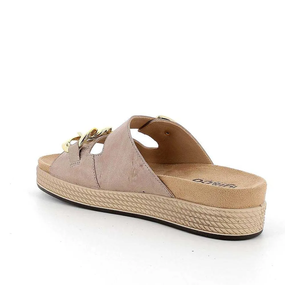 Sandali E Infradito|Igi&Co Sandali In Pelle Da Donna Caramel Laminato
