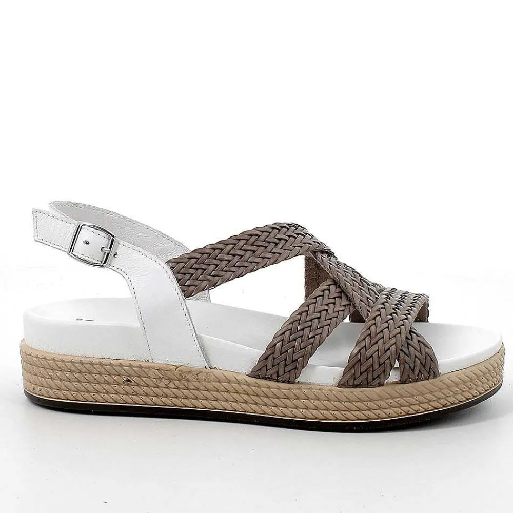 Sandali E Infradito|Igi&Co Sandali In Pelle Da Donna Bianco-Taupe