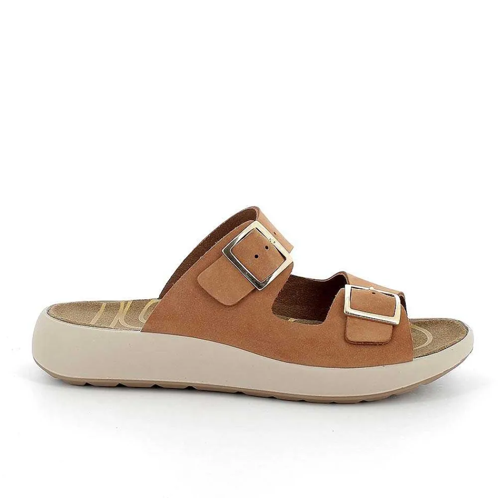 Scarpe Ecosostenibili|Igi&Co Sandali In Pelle Da Donna Cuoio