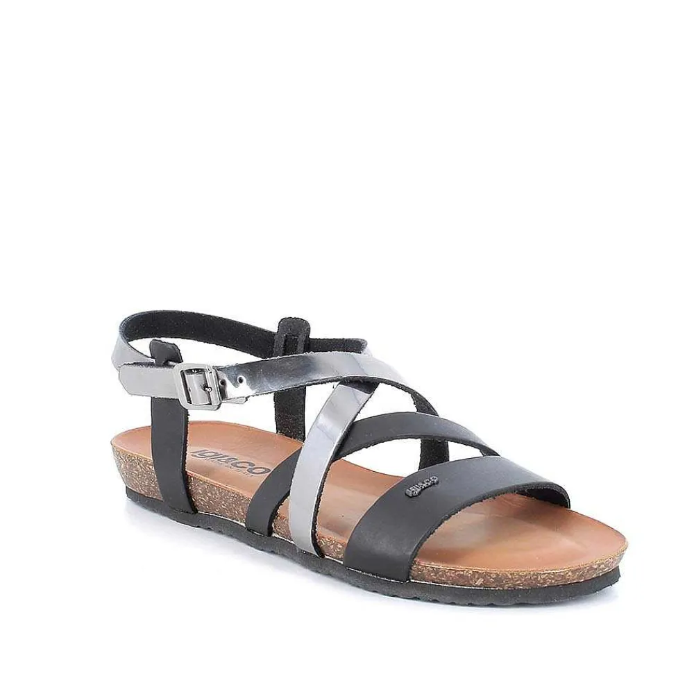 Sandali E Infradito|Igi&Co Sandali In Pelle Da Donna Nero-Acciaio