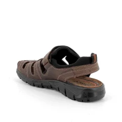 Sandali|Igi&Co Sandali In Pelle Da Uomo Marrone Scuro