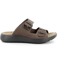 Scarpe Ecosostenibili|Igi&Co Sandali In Pelle Da Uomo Marrone Scuro