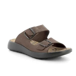 Scarpe Ecosostenibili|Igi&Co Sandali In Pelle Da Uomo Marrone Scuro