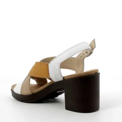 Scarpe Con Tacco|Igi&Co Sandalo Con Tacco In Pelle Da Donna Bianco-Beige