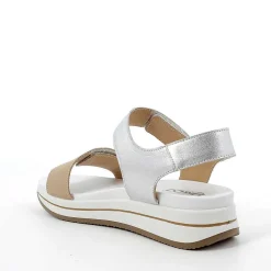 Sandali E Infradito|Igi&Co Sandalo In Pelle Da Donna Beige-Argento