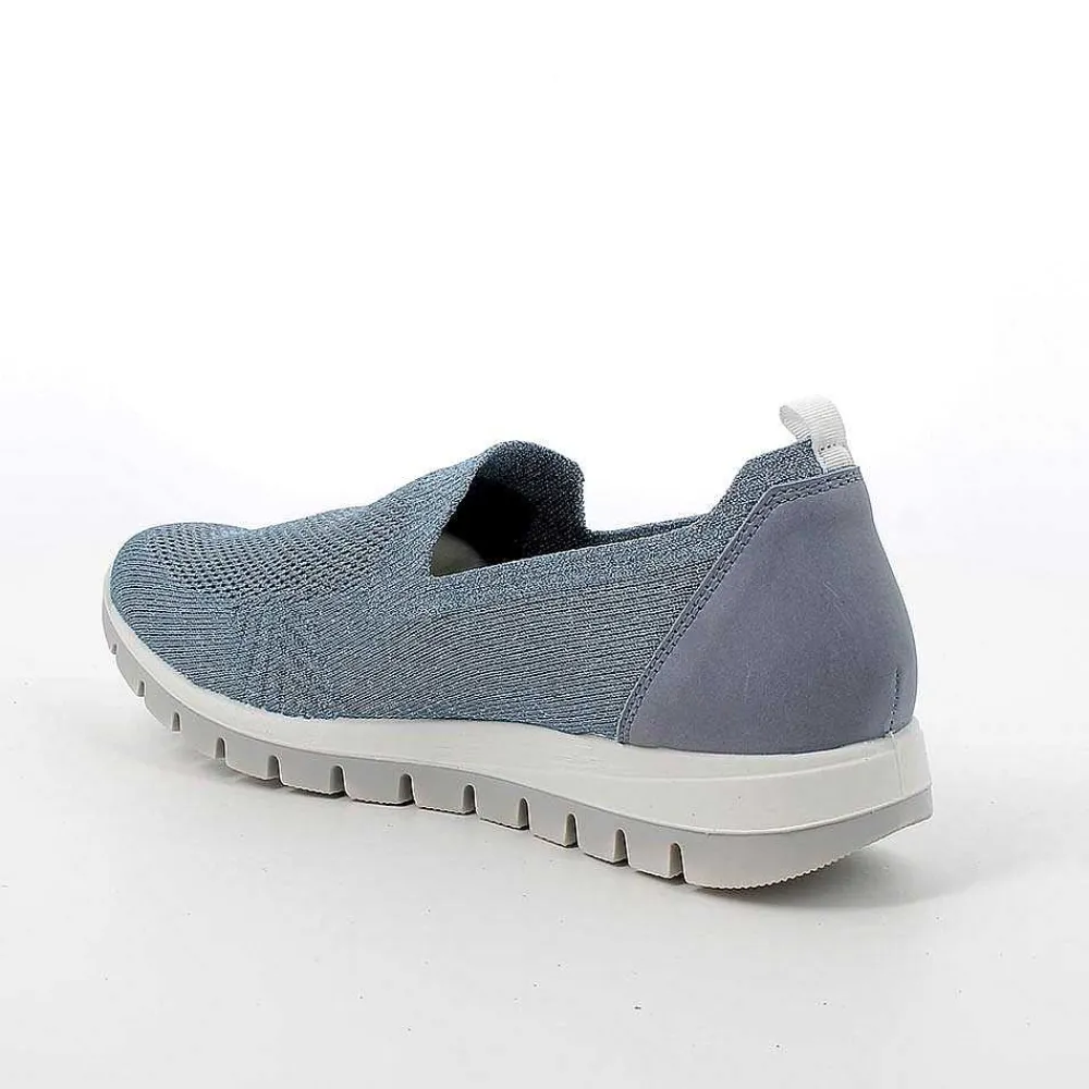Mocassini E Slip On|Igi&Co Slip On Calzino Da Donna Celeste-Argento