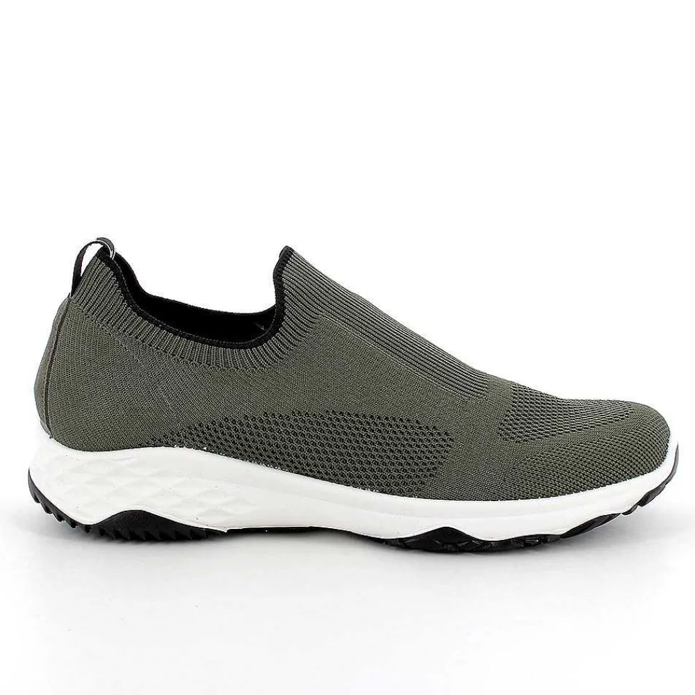 Mocassini E Scarpe Basse|Igi&Co Slip On Calzino Da Uomo Verde Militare