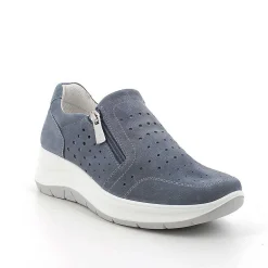 Mocassini E Slip On|Igi&Co Slip On Con Zeppa In Pelle Da Donna Avio