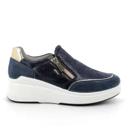 Zeppe|Igi&Co Slip On Con Zeppa In Pelle Da Donna Jeans