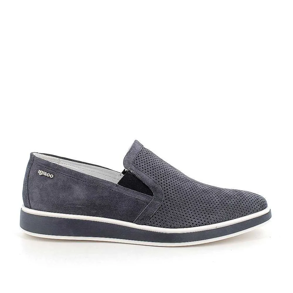 Mocassini E Scarpe Basse|Igi&Co Slip On In Pelle Da Uomo Jeans