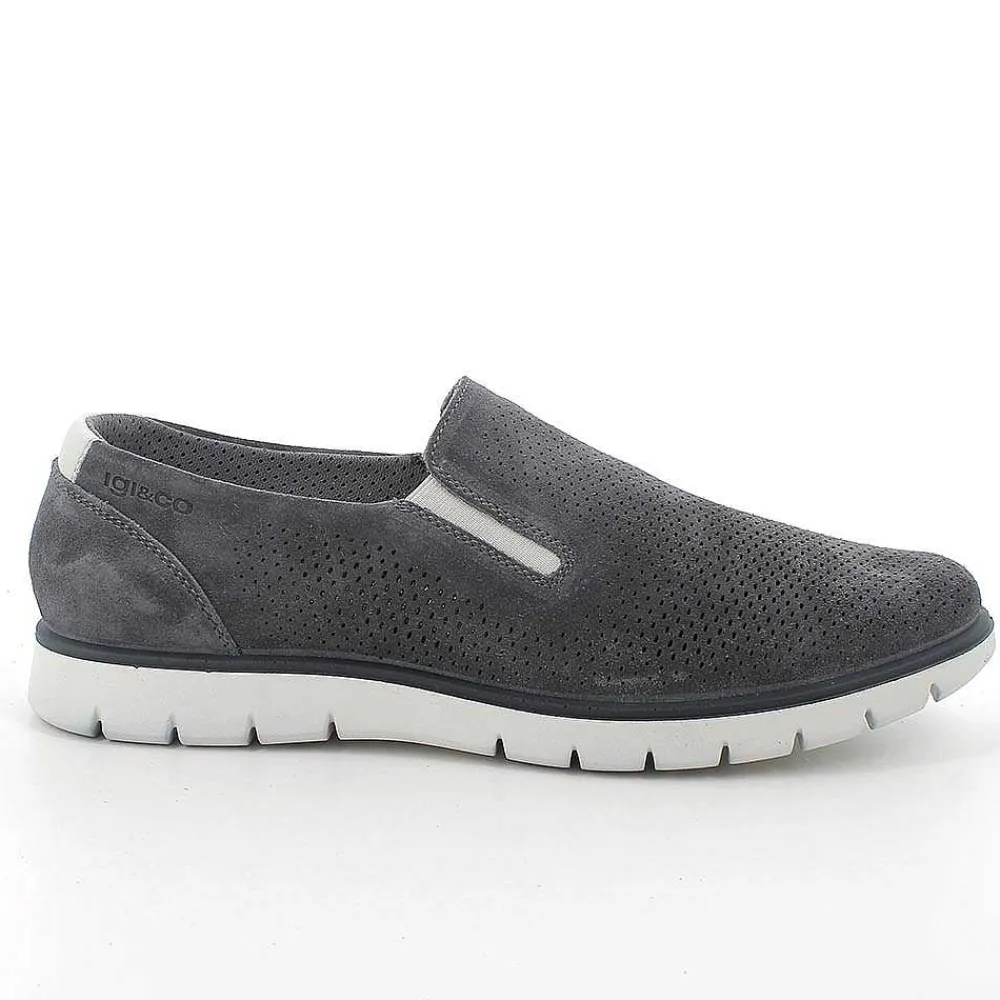 Mocassini E Scarpe Basse|Igi&Co Slip On In Pelle Da Uomo Jeans