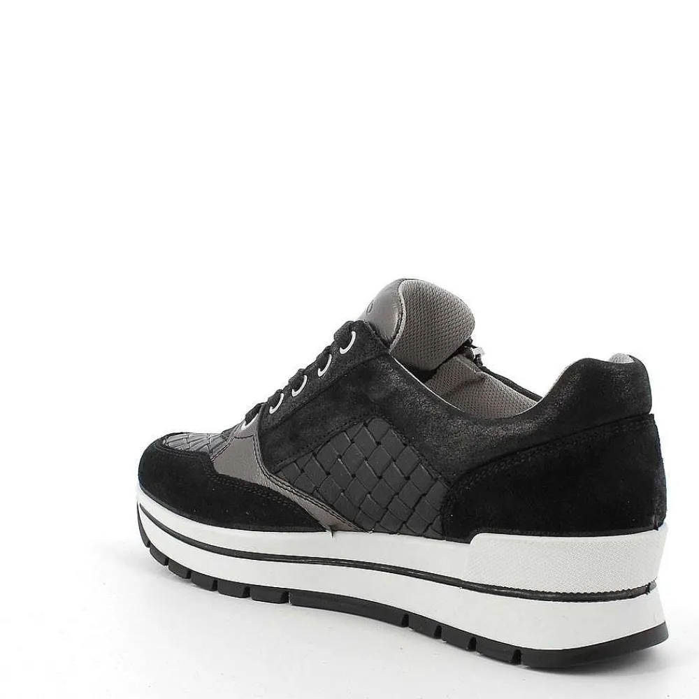 Sneakers|Igi&Co Sneaker In Pelle Da Donna Nero