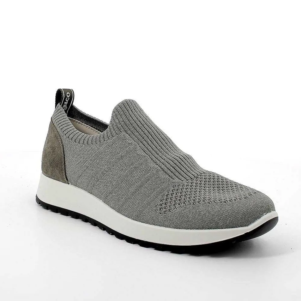 Mocassini E Scarpe Basse|Igi&Co Sneakers Calzino Da Uomo Verde Militare