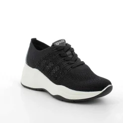 Zeppe|Igi&Co Sneakers Con Zeppa Da Donna Nero