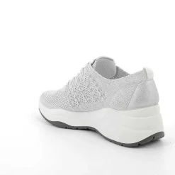 Zeppe|Igi&Co Sneakers Con Zeppa Da Donna Bianco-Argento