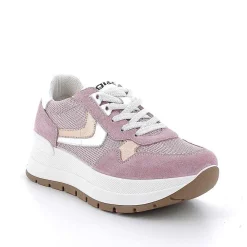 Zeppe|Igi&Co Sneakers Con Zeppa Da Donna Rosa-Chiffon