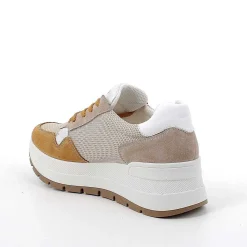 Zeppe|Igi&Co Sneakers Con Zeppa Da Donna Beige-Senape