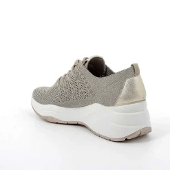 Zeppe|Igi&Co Sneakers Con Zeppa Da Donna Beige-Platino