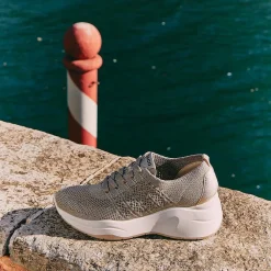 Zeppe|Igi&Co Sneakers Con Zeppa Da Donna Beige-Platino