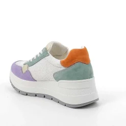 Zeppe|Igi&Co Sneakers Con Zeppa Da Donna Iris-Salvia-Bianco