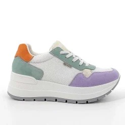 Zeppe|Igi&Co Sneakers Con Zeppa Da Donna Iris-Salvia-Bianco