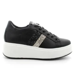 Zeppe|Igi&Co Sneakers Con Zeppa In Pelle Da Donna Nero