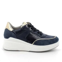 Zeppe|Igi&Co Sneakers Con Zeppa In Pelle Da Donna Jeans