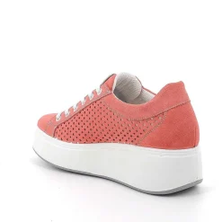 Zeppe|Igi&Co Sneakers Con Zeppa In Pelle Da Donna Salmone