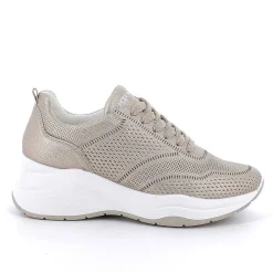 Zeppe|Igi&Co Sneakers Con Zeppa In Pelle Da Donna Champagne