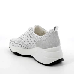 Zeppe|Igi&Co Sneakers Con Zeppa In Pelle Da Donna Bianco