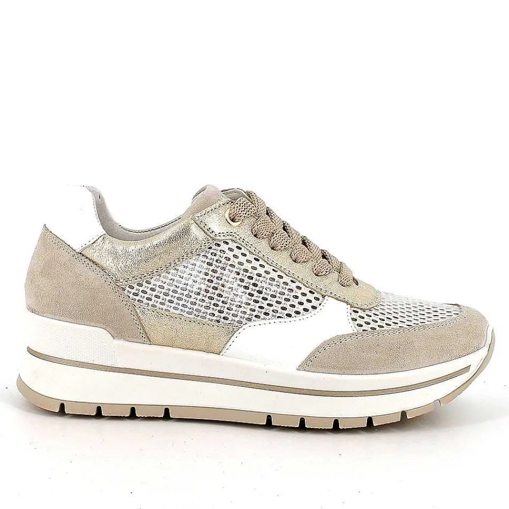 Sneakers|Igi&Co Sneakers Da Donna Beige-Bianco-Platino