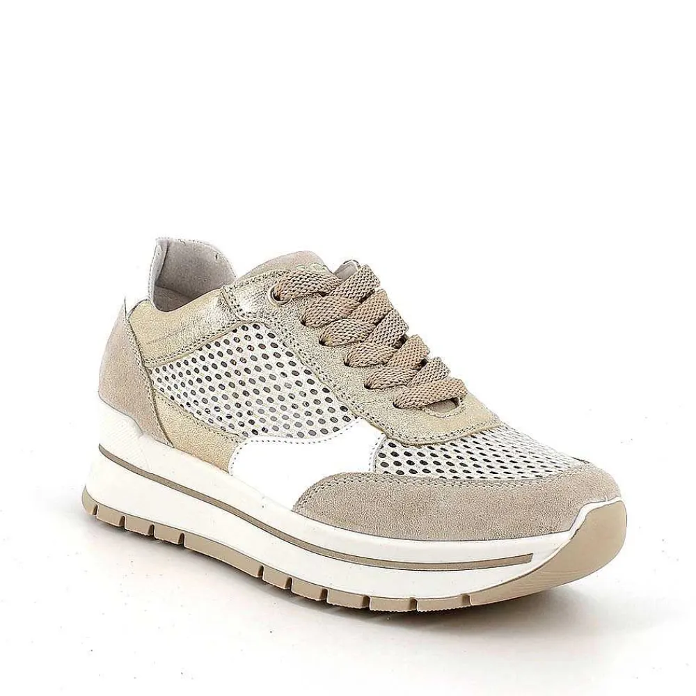 Sneakers|Igi&Co Sneakers Da Donna Beige-Bianco-Platino