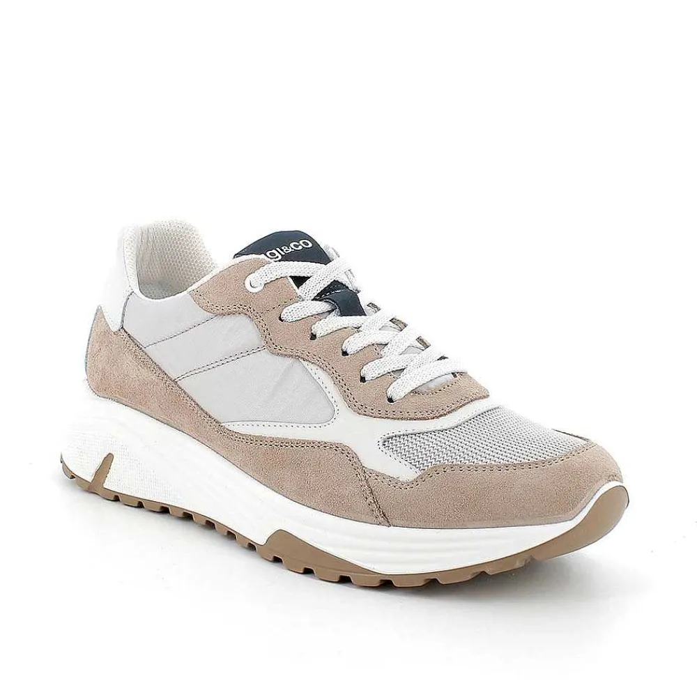 Sneakers|Igi&Co Sneakers Da Uomo Beige Scuro